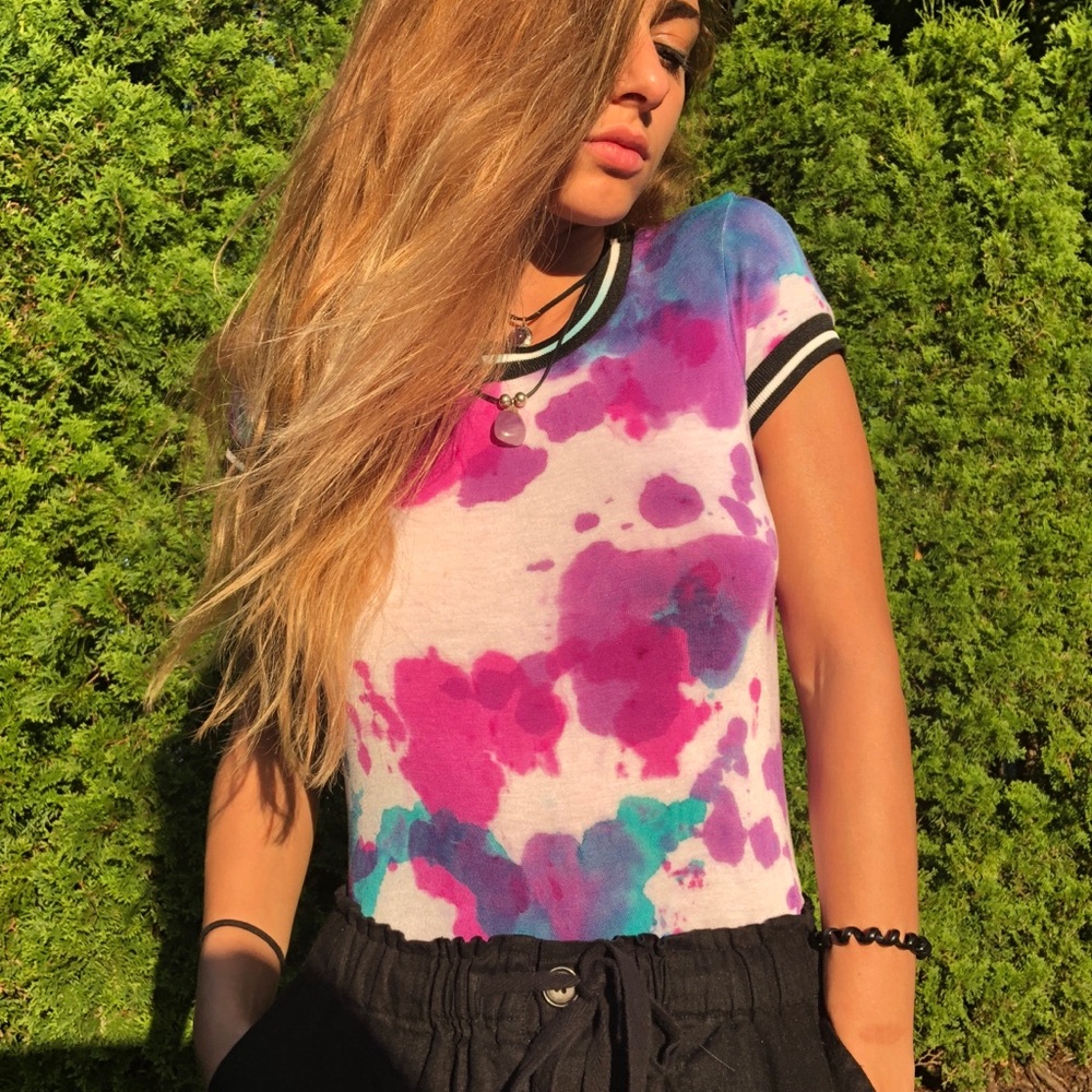 PURPLE AND BLUE TYE DYE SHIRT 💙🔮